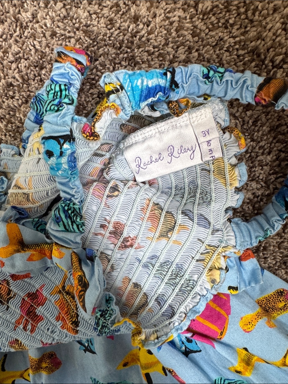 Rachel Riley 3T Fish Print Sundress - Picture 4 of 5